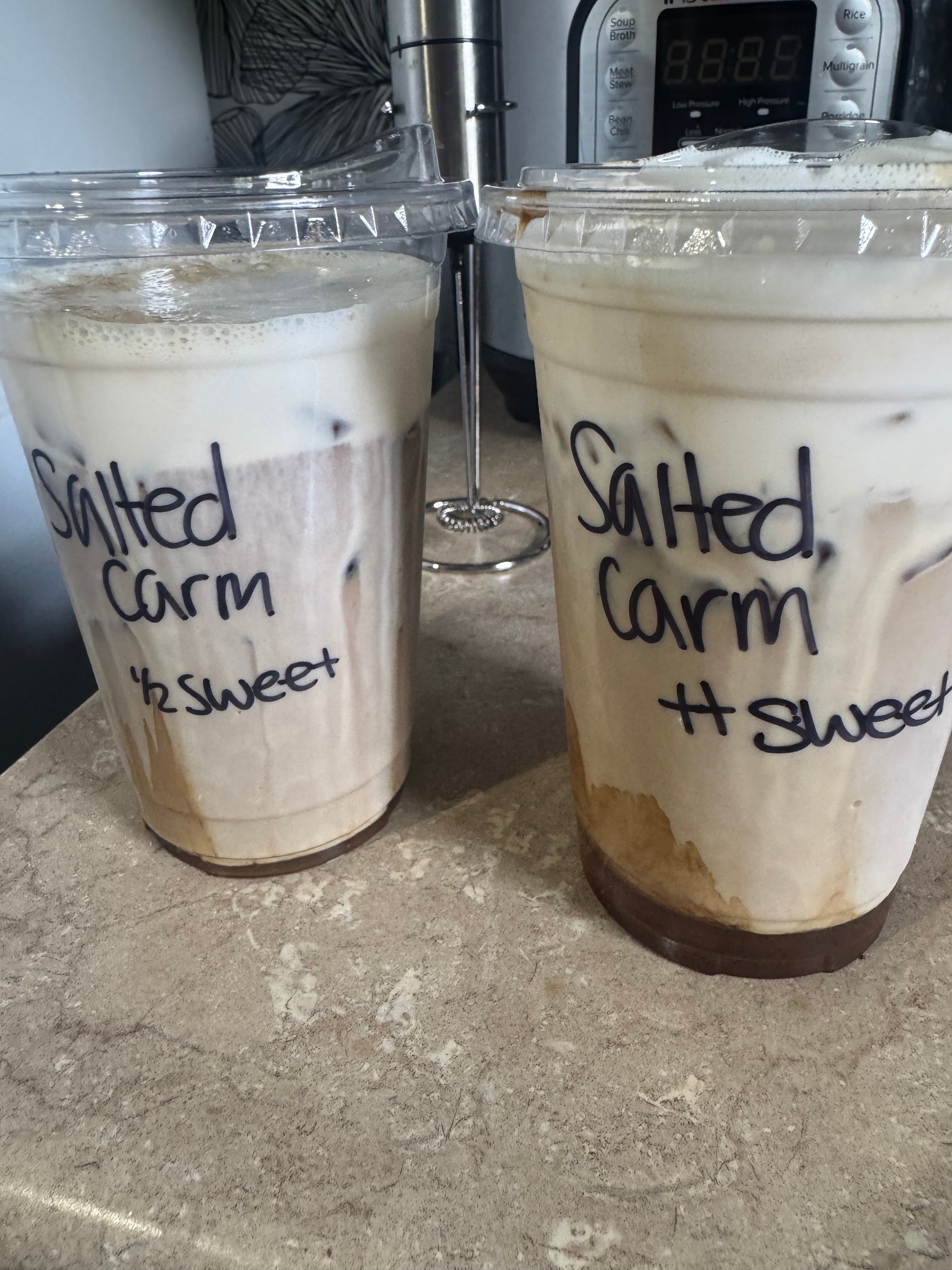 Salted caramel latte